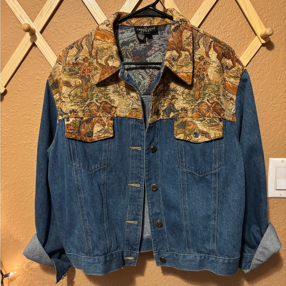 Carole Little Sport Multicolor Tapestry Jacket